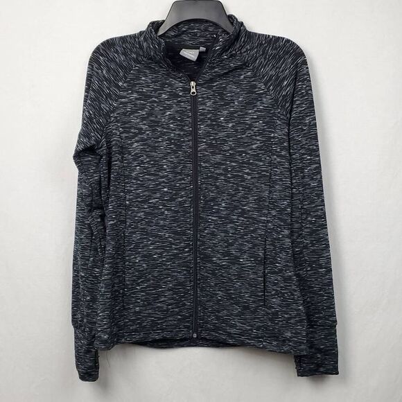 Daisy Fuentes Medium Black Full Zip Sweatshirt - Picture 1 of 7